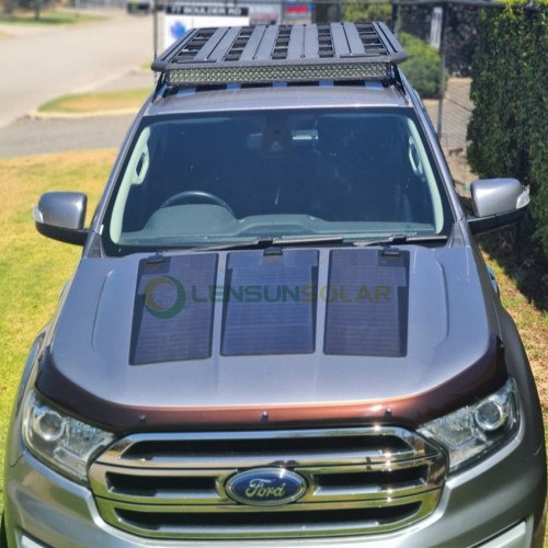 Ford Ranger T6 PX (2015–2022) LensunSolar 115W(35+45+35) Hood Solar Panel