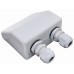 Waterproof Double Cable Holes Entry Gland,Cable Box for Solar Panels/Caravans/Boats
